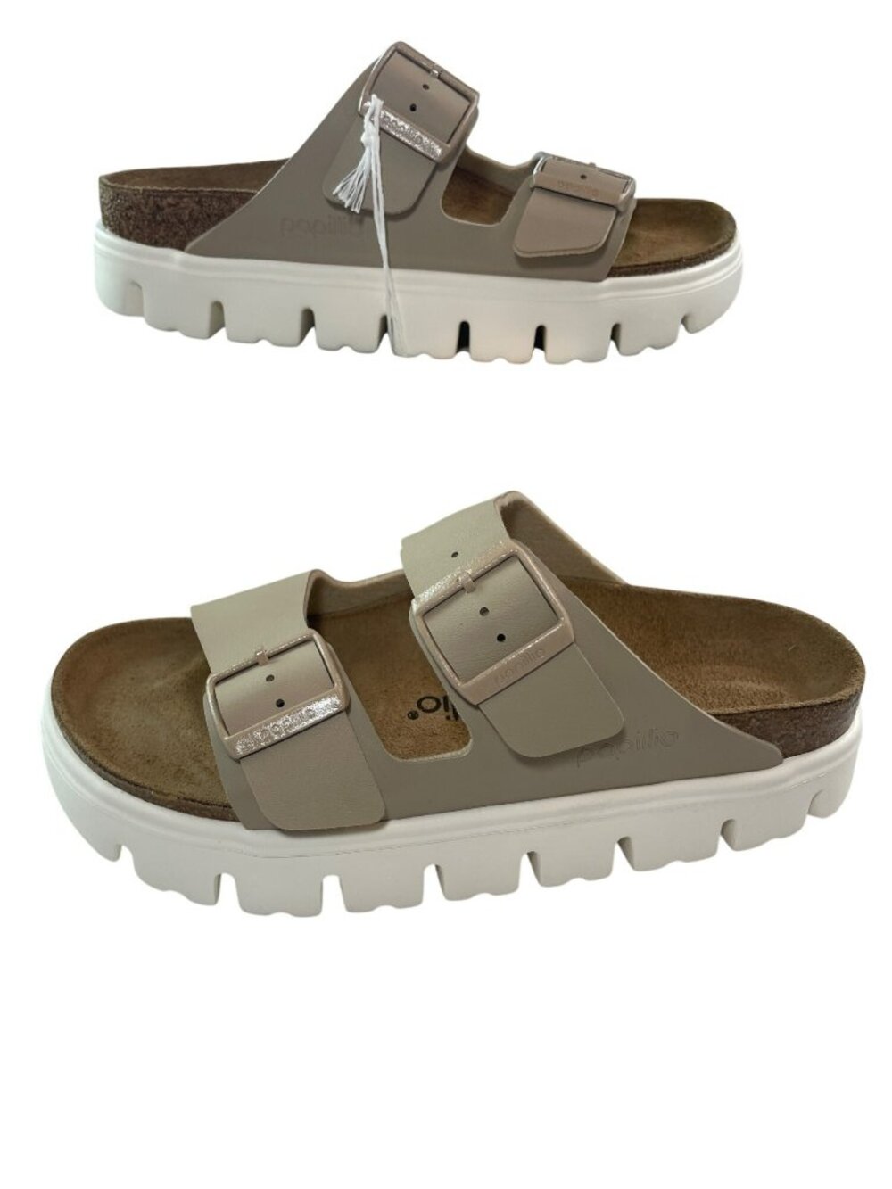 Papillio By Birkenstock Arizona Pap Chunky Sandcastle Narrow Sandals Wmn's Sz 39